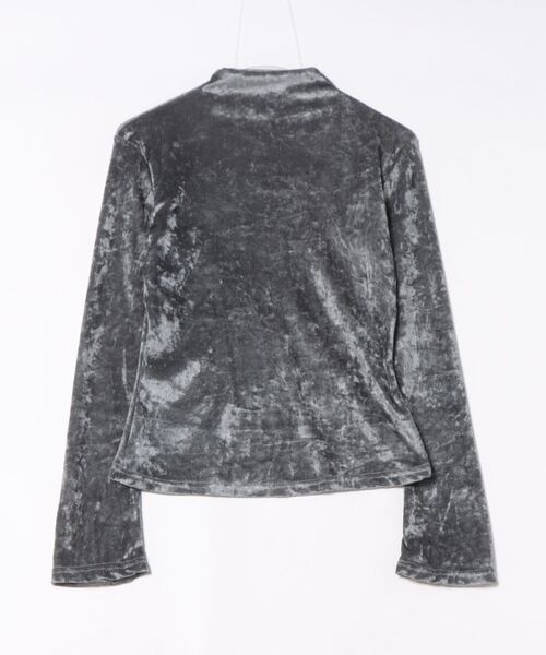 Ritzy(リッツィー)の「シアーベロアハイネックトップス(Tシャツ/カットソー・レディース・グレー/ホワイト・L/M)」の8枚目の写真