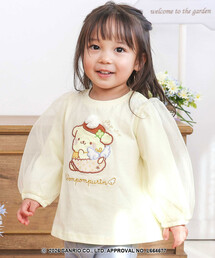 SLAP SLIP | シナモロールポムポムプリンフロントプリント袖チュールTシャツ(80~130cm)(Tシャツ/カットソー)
