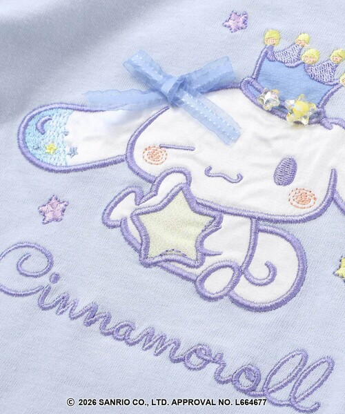 SLAP SLIP(スラップスリップ)の「シナモロールポムポムプリンフロントプリント袖チュールTシャツ(80~130cm)(Tシャツ/カットソー・キッズ・ブルー/イエロー・100cm/110cm/120cm/80cm/130cm/90cm)」の11枚目の写真