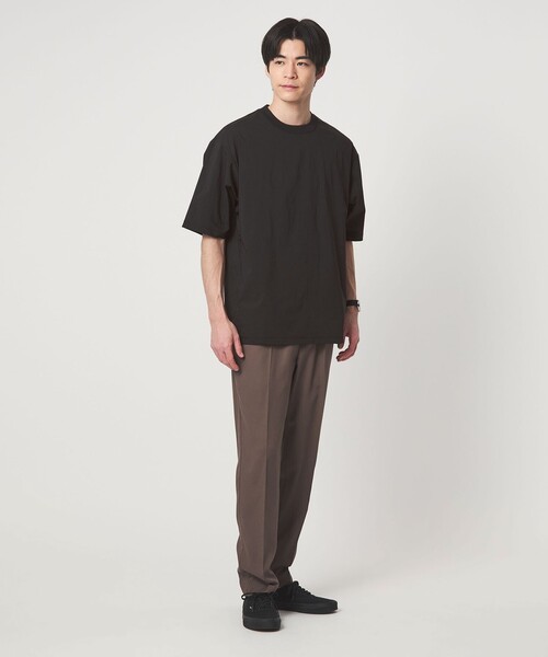 green label relaxing（グリーンレーベルリラクシング）の「WONDER CLOTH クルーネック 半袖 Tシャツ -ストレッチ・接触冷感・吸水速乾-（Tシャツ/カットソー・メンズ・ブラック/モカ/ダークグレー/ライトグレー/ロイヤルブルー・XL/L/M/S）」の18枚目の写真