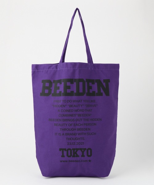 BEEDEN(ビーデン)の「BEEDEN TOTE BAG(トートバッグ・レディース・パープル/ブラック/カモフラージュ・FREE)」の3枚目の写真