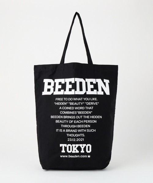 BEEDEN(ビーデン)の「BEEDEN TOTE BAG(トートバッグ・レディース・パープル/ブラック/カモフラージュ・FREE)」の1枚目の写真