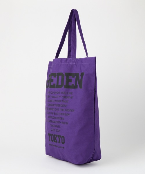 BEEDEN(ビーデン)の「BEEDEN TOTE BAG(トートバッグ・レディース・パープル/ブラック/カモフラージュ・FREE)」の5枚目の写真