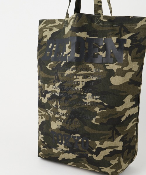 BEEDEN(ビーデン)の「BEEDEN TOTE BAG(トートバッグ・レディース・パープル/ブラック/カモフラージュ・FREE)」の14枚目の写真