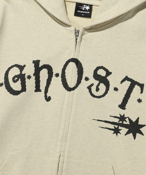 GHOST BITMAP HOODIE ZIP UP_YELLOW(NG2GSUM482A)