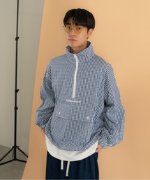 bashful base Oriental（バッシュフルベースオリエンタル）の「【bbO】チェック柄ハーフジップアノラック（その他トップス）」