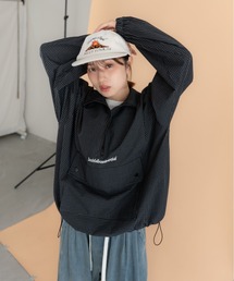 bashful base Oriental（バッシュフルベースオリエンタル）の「【bbO】チェック柄ハーフジップアノラック（その他トップス）」