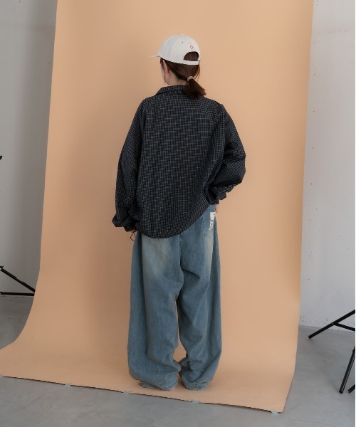 bashful base Oriental(バッシュフルベースオリエンタル)の「【bbO】チェック柄ハーフジップアノラック(その他トップス・メンズ・ブルー/ブラック/ブラック×ホワイト・MEDIUM/LARGE)」の22枚目の写真