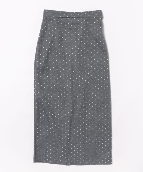 CECIL McBEE（セシルマクビー）の「ドット柄ジャガードナロースカート（スカート・レディース・ブラック/グレー・MEDIUM/LARGE）」の2枚目の写真