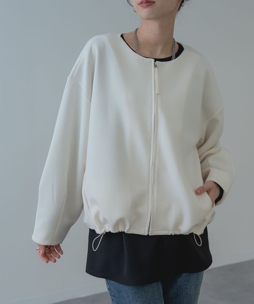 ANNA LUNA(アンナルナ)の「【ANNA LUNA】きれいめ カジュアル な ジップアップ ブルゾン(ブルゾン・レディース・グレー/ネイビー/ベージュ・MEDIUM)」の16枚目の写真