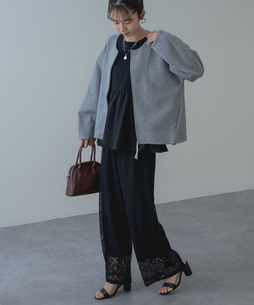 ANNA LUNA(アンナルナ)の「【ANNA LUNA】きれいめ カジュアル な ジップアップ ブルゾン(ブルゾン・レディース・グレー/ネイビー/ベージュ・MEDIUM)」の22枚目の写真