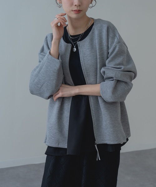 ANNA LUNA(アンナルナ)の「【ANNA LUNA】きれいめ カジュアル な ジップアップ ブルゾン(ブルゾン・レディース・グレー/ネイビー/ベージュ・MEDIUM)」の19枚目の写真