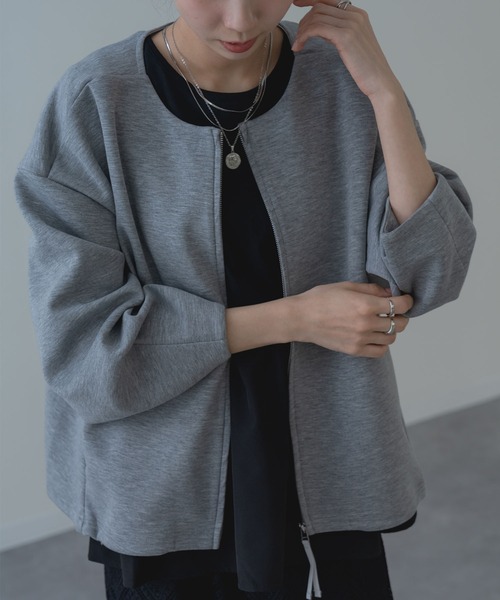 ANNA LUNA(アンナルナ)の「【ANNA LUNA】きれいめ カジュアル な ジップアップ ブルゾン(ブルゾン・レディース・グレー/ネイビー/ベージュ・MEDIUM)」の20枚目の写真