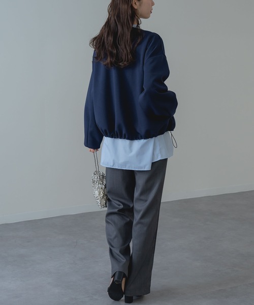 ANNA LUNA(アンナルナ)の「【ANNA LUNA】きれいめ カジュアル な ジップアップ ブルゾン(ブルゾン・レディース・グレー/ネイビー/ベージュ・MEDIUM)」の8枚目の写真
