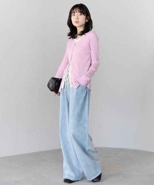 pocket（ポケット）の「【2サイズ展開】デニムイージーワイドパンツ（デニムパンツ・レディース・ブルー/ライトブルー/インディゴブルー/ホワイト・M/L）」の12枚目の写真