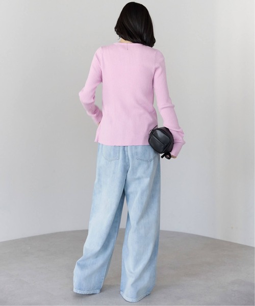 pocket（ポケット）の「【2サイズ展開】デニムイージーワイドパンツ（デニムパンツ・レディース・ブルー/ライトブルー/インディゴブルー/ホワイト・M/L）」の15枚目の写真