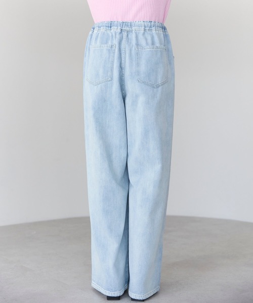 pocket（ポケット）の「【2サイズ展開】デニムイージーワイドパンツ（デニムパンツ・レディース・ブルー/ライトブルー/インディゴブルー/ホワイト・M/L）」の21枚目の写真
