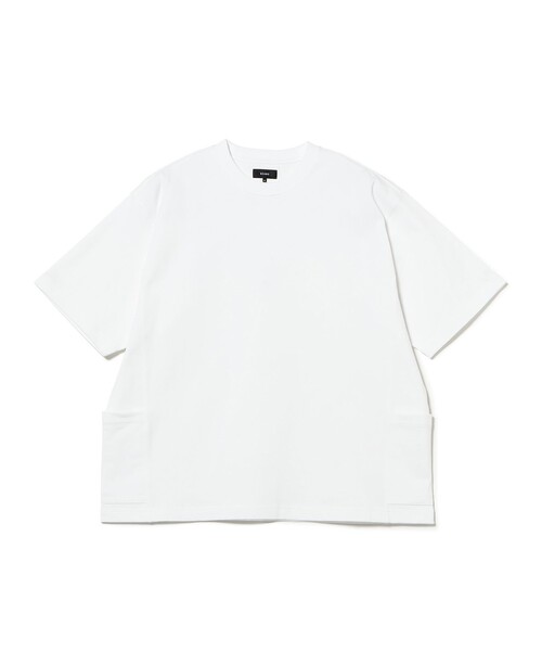 BEAMS(ビームス)の「サイドポケット Tシャツ【ワイドフィット】(Tシャツ/カットソー・メンズ・ホワイト/チャコールグレー/サックスブルー/ブラック・X-LARGE/LARGE/MEDIUM/SMALL)」の6枚目の写真