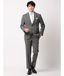 SUIT SQUARE（スーツスクエア）の「みんなのスーツ 2つボタン ハウンドトゥース PRESTIGE TECHNOLOGY 裾上げ済み（スーツセット）」