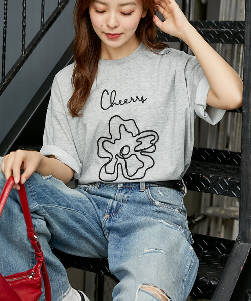 PUBLUX(パブリュクス)の「PUBLUX/パブリュクス <機能性素材>LOVE POP STUDIO コード フラワー Tシャツ 限定展開(Tシャツ/カットソー・メンズ・グレー/ホワイト/ネイビー・L/M/S)」の11枚目の写真