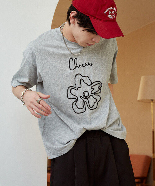 PUBLUX(パブリュクス)の「PUBLUX/パブリュクス <機能性素材>LOVE POP STUDIO コード フラワー Tシャツ 限定展開(Tシャツ/カットソー・メンズ・グレー/ホワイト/ネイビー・L/M/S)」の16枚目の写真