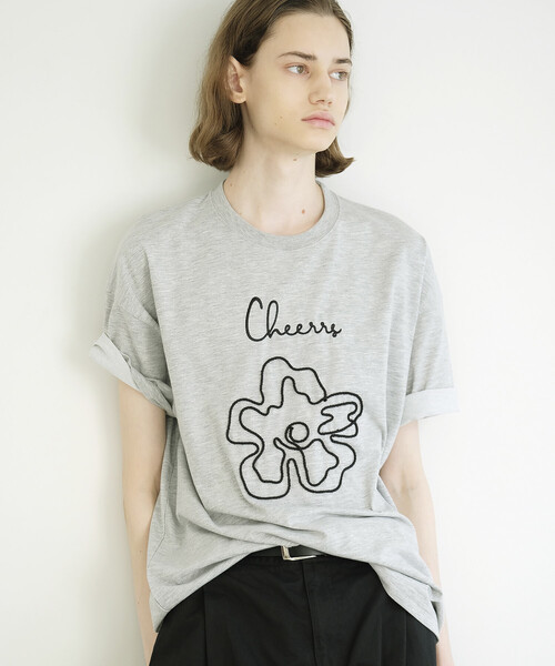 PUBLUX(パブリュクス)の「PUBLUX/パブリュクス <機能性素材>LOVE POP STUDIO コード フラワー Tシャツ 限定展開(Tシャツ/カットソー・メンズ・グレー/ホワイト/ネイビー・L/M/S)」の10枚目の写真