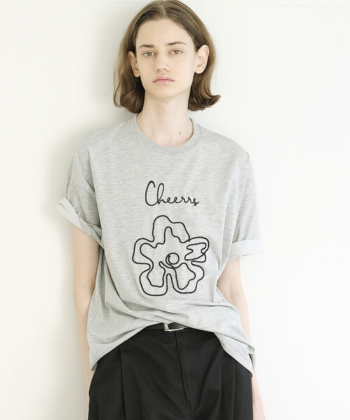 PUBLUX(パブリュクス)の「PUBLUX/パブリュクス <機能性素材>LOVE POP STUDIO コード フラワー Tシャツ 限定展開(Tシャツ/カットソー・メンズ・グレー/ホワイト/ネイビー・L/M/S)」の12枚目の写真