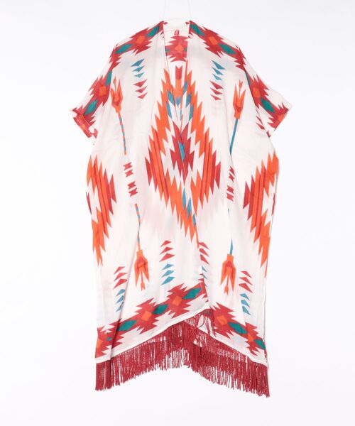 チャイハネ（チャイハネ）の「【チャイハネ】ララランUVロングカーディガン（カーディガン/ボレロ・レディース・ブラック/ホワイト/イエロー/オレンジ/ターコイズブルー・FREE）」の2枚目の写真