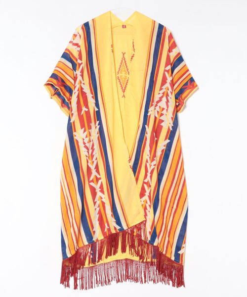 チャイハネ（チャイハネ）の「【チャイハネ】ララランUVロングカーディガン（カーディガン/ボレロ・レディース・ブラック/ホワイト/イエロー/オレンジ/ターコイズブルー・FREE）」の4枚目の写真