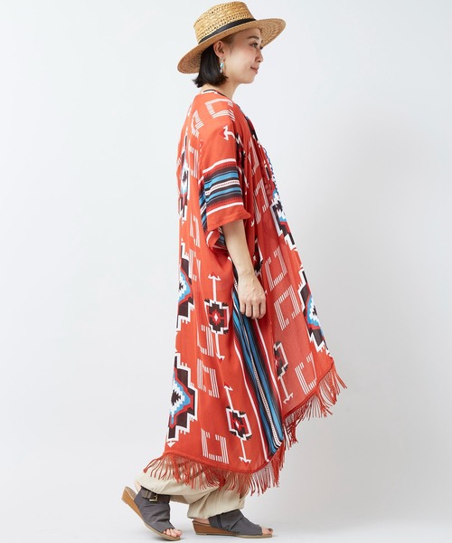 チャイハネ（チャイハネ）の「【チャイハネ】ララランUVロングカーディガン（カーディガン/ボレロ・レディース・ブラック/ホワイト/イエロー/オレンジ/ターコイズブルー・FREE）」の13枚目の写真