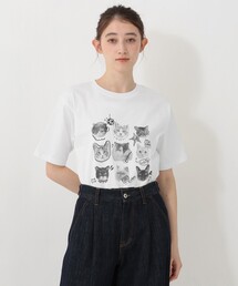Afternoon Tea（アフタヌーンティー）の「【オンラインストア・一部店舗限定】プリントTシャツ/Cat's NapTime（Tシャツ/カットソー）」
