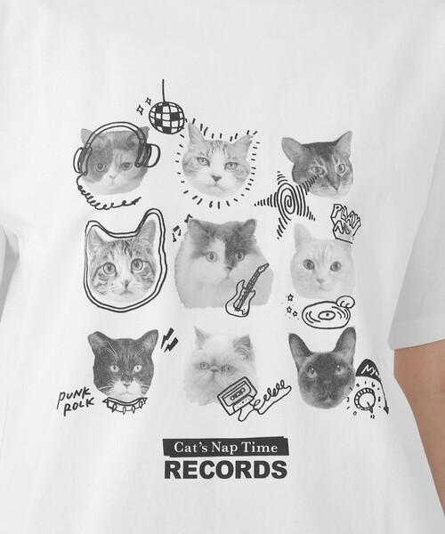 Afternoon Tea（アフタヌーンティー）の「【オンラインストア・一部店舗限定】プリントTシャツ/Cat's NapTime（Tシャツ/カットソー・レディース・ホワイト・MEDIUM）」の3枚目の写真