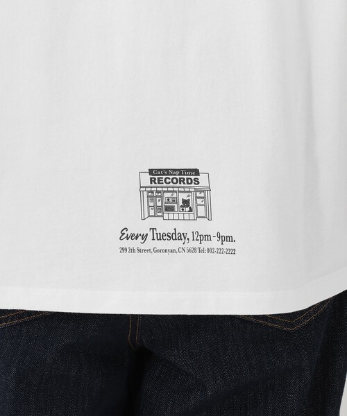 Afternoon Tea（アフタヌーンティー）の「【オンラインストア・一部店舗限定】プリントTシャツ/Cat's NapTime（Tシャツ/カットソー・レディース・ホワイト・MEDIUM）」の4枚目の写真