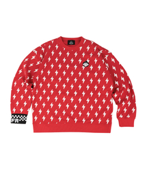 Monkey Flower（モンキーフラワー）の「共用雷グラフィックスウェット/MS9WMT08U_RD（スウェット）」