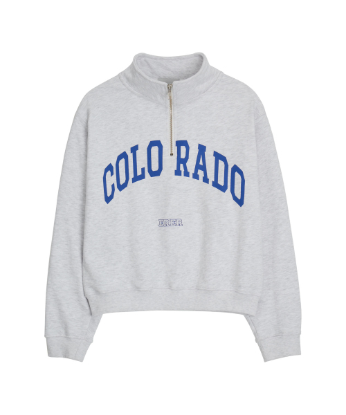 ERER(エルエル)の「Cropped Half Zip-up Colorado Sweatshirt Melange Gray(スウェット・レディース・ライトグレー・F)」の9枚目の写真