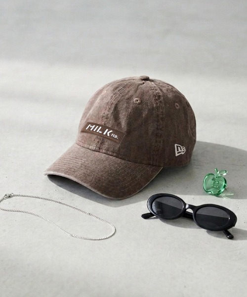 NEW ERA(ニューエラ)の「MILKFED. × NEW ERA BAR 9TWENTY(キャップ・レディース・ブルー/ブラック/ブラウン・ONE SIZE)」の1枚目の写真