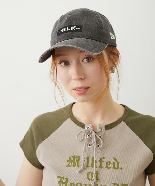 NEW ERA(ニューエラ)の「MILKFED. × NEW ERA BAR 9TWENTY(キャップ・レディース・ブルー/ブラック/ブラウン・ONE SIZE)」の4枚目の写真