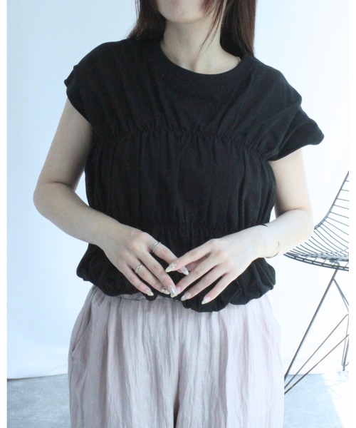 amini(アミニ)の「ダブルシャーリングカットソー(タンクトップ・レディース・ブラック/ブルー/オフホワイト・MEDIUM)」の11枚目の写真