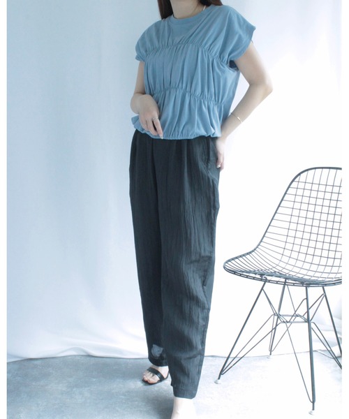 amini(アミニ)の「ダブルシャーリングカットソー(タンクトップ・レディース・ブラック/ブルー/オフホワイト・MEDIUM)」の7枚目の写真