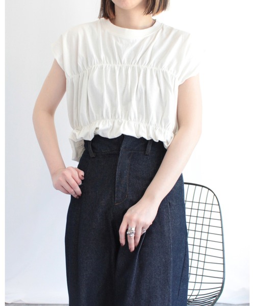 amini(アミニ)の「ダブルシャーリングカットソー(タンクトップ・レディース・ブラック/ブルー/オフホワイト・MEDIUM)」の12枚目の写真