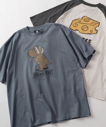 【71】【TOM&JERRY/トムとジェリー】ユーズドライク クルーネックTシャツ/バックプリント/ユニセックス/レディース/メンズ