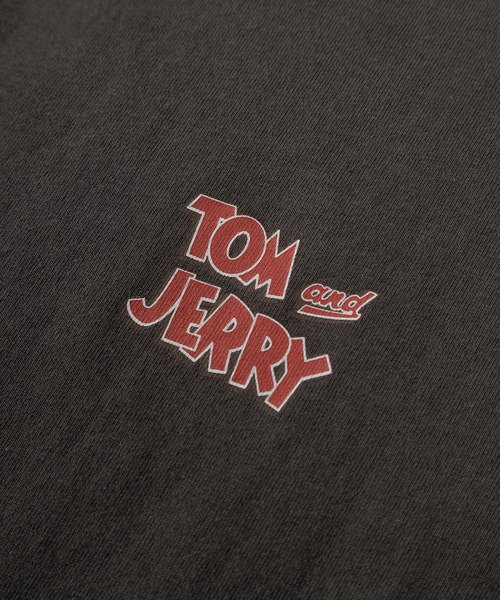 Tom＆Jerry（トムアンドジェリー）の「【71】【TOM＆JERRY/トムとジェリー】ユーズドライク クルーネックTシャツ/バックプリント/ユニセックス/レディース/メンズ（Tシャツ/カットソー・レディース・グレー系/アイボリー系2/アイボリー系1/グレー系1/グレー系2/ピンク/ブルーグレー/アイボリー系・M/XL/L）」の12枚目の写真