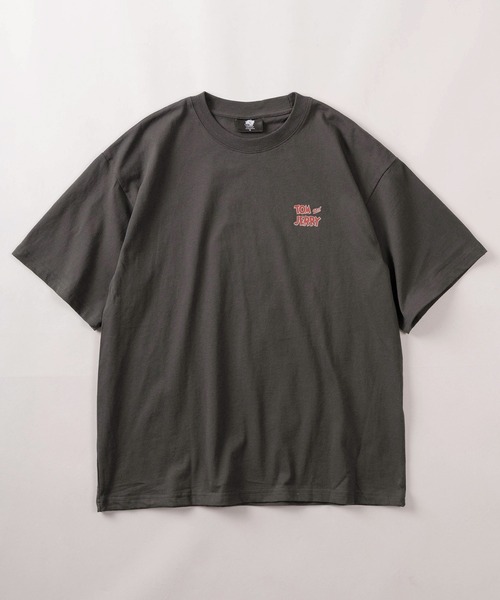 Tom＆Jerry（トムアンドジェリー）の「【71】【TOM＆JERRY/トムとジェリー】ユーズドライク クルーネックTシャツ/バックプリント/ユニセックス/レディース/メンズ（Tシャツ/カットソー・レディース・グレー系/アイボリー系2/アイボリー系1/グレー系1/グレー系2/ピンク/ブルーグレー/アイボリー系・M/XL/L）」の10枚目の写真