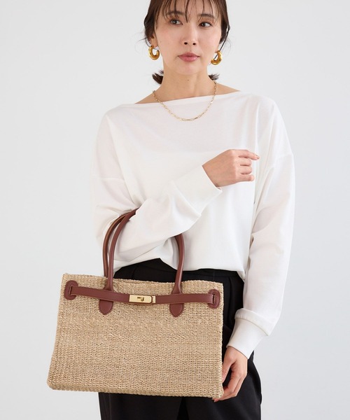 COTTO(コトゥー)の「BARNYARDSTORM / COTTO(コット) / ベルト付きカゴBAG【『ネルソンさん』ご紹介アイテム】(かごバッグ・レディース・ブラック/ナチュラル・FREE)」の11枚目の写真