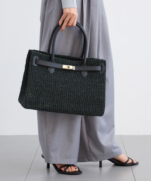 COTTO(コトゥー)の「BARNYARDSTORM / COTTO(コット) / ベルト付きカゴBAG【『ネルソンさん』ご紹介アイテム】(かごバッグ・レディース・ブラック/ナチュラル・FREE)」の14枚目の写真