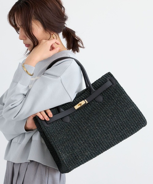 COTTO(コトゥー)の「BARNYARDSTORM / COTTO(コット) / ベルト付きカゴBAG【『ネルソンさん』ご紹介アイテム】(かごバッグ・レディース・ブラック/ナチュラル・FREE)」の17枚目の写真