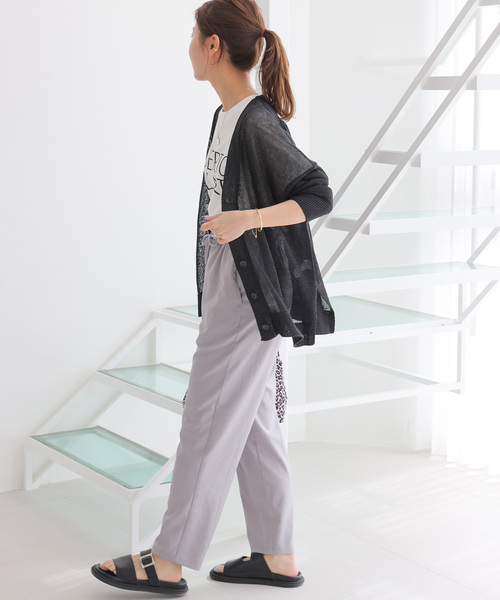 JOURNAL STANDARD relume（ジャーナルスタンダード　レリューム）の「《追加 / 新色》PEリネンルーズVカーディガン（カーディガン/ボレロ・レディース・ベージュ系その他/ブラック/チャコールグレー/ピンク系その他・FREE）」の14枚目の写真