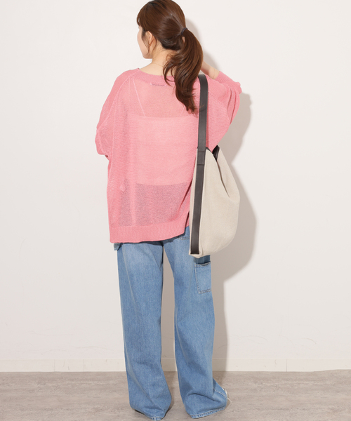 JOURNAL STANDARD relume（ジャーナルスタンダード　レリューム）の「《追加 / 新色》PEリネンルーズVカーディガン（カーディガン/ボレロ・レディース・ベージュ系その他/ブラック/チャコールグレー/ピンク系その他・FREE）」の21枚目の写真