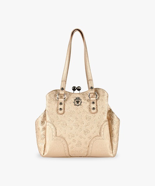 ANNA SUI（アナスイ）の「ノーブル 2way口金ハンドバッグ（ハンドバッグ・レディース・ブラック/ライトグリーン/ゴールド・FREE）」の3枚目の写真