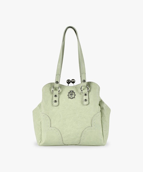 ANNA SUI（アナスイ）の「ノーブル 2way口金ハンドバッグ（ハンドバッグ・レディース・ブラック/ライトグリーン/ゴールド・FREE）」の2枚目の写真
